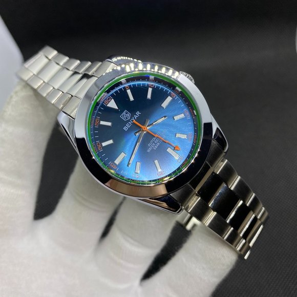 Luxury Men's Automatic Mechanical 50M Waterproof Milgauss Design Watch Blue - Picture 4 of 7